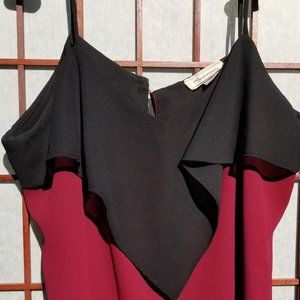 Themes Camisole Top Vintage Size 14 Red & Black